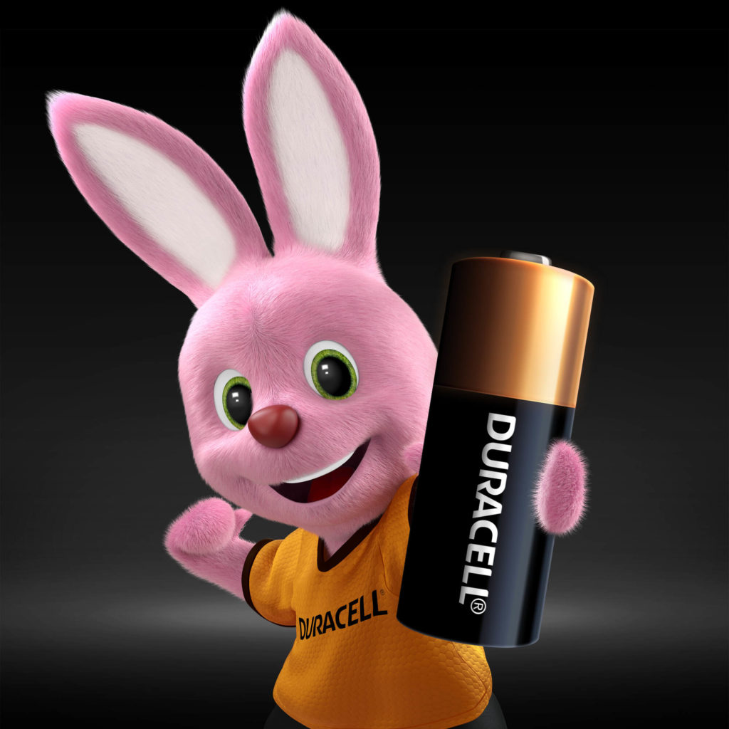 Duracell Bunny apresenta a bateria alcalina MN21 tamanho 12V especializada