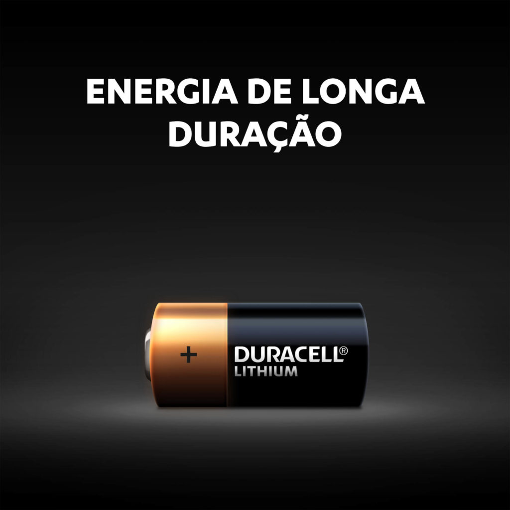 A bateria de lítio 123 Duracell de alta potência possui energia duradoura