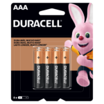 Duracell pilhas alcalinas tamanho AAA em um pacote de 8 peças