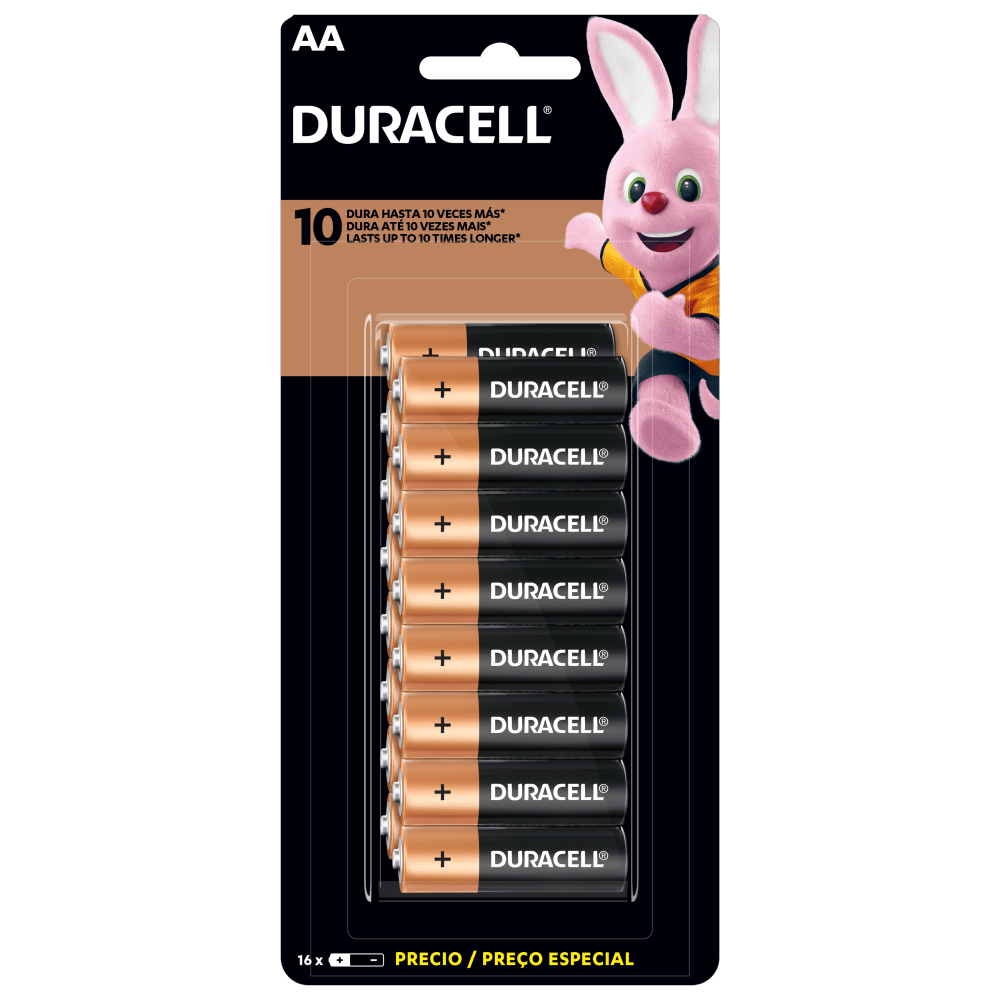 Duracell pilhas alcalinas tamanho AA em um pacote de 16 peças