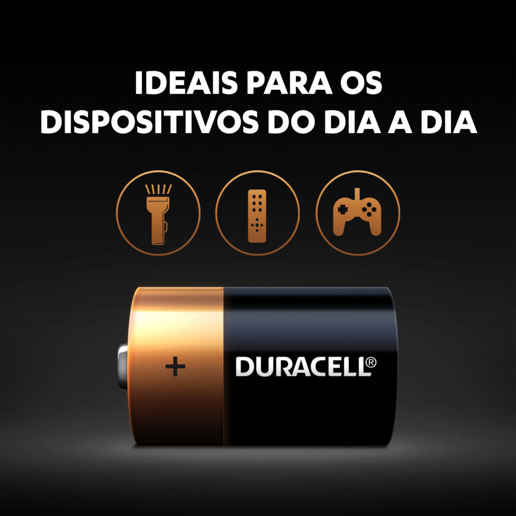 As baterias alcalinas Duracell tamanho D são ideais para alimentar dispositivos cotidianos de maneira confiável